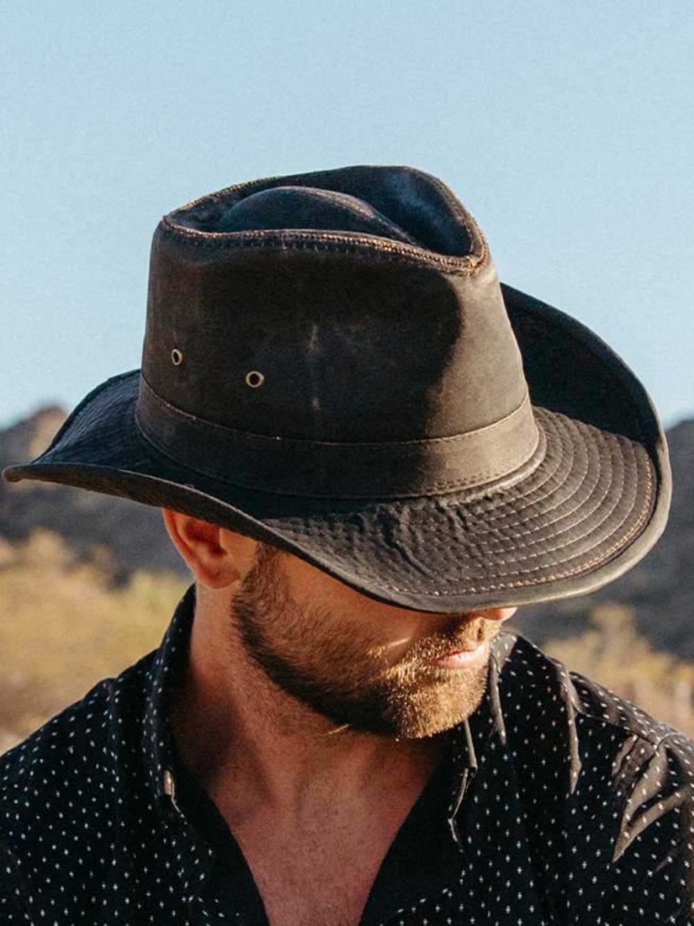 Dorfman Pacific Waxed Weathered Cotton Outback Hat
